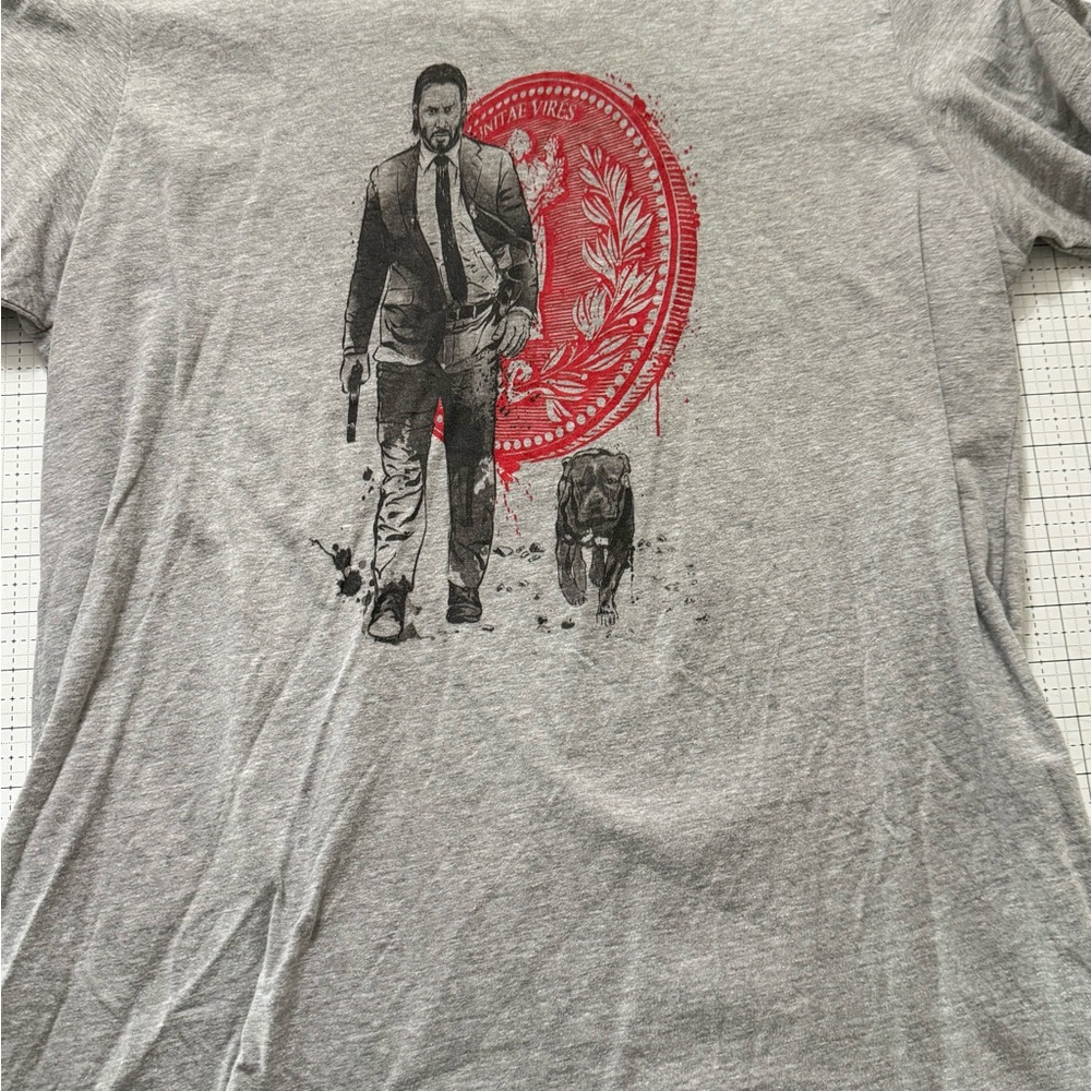 Gray John Wick Graphic T-Shirt